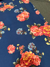 Blue Floral & Charcoal Grey