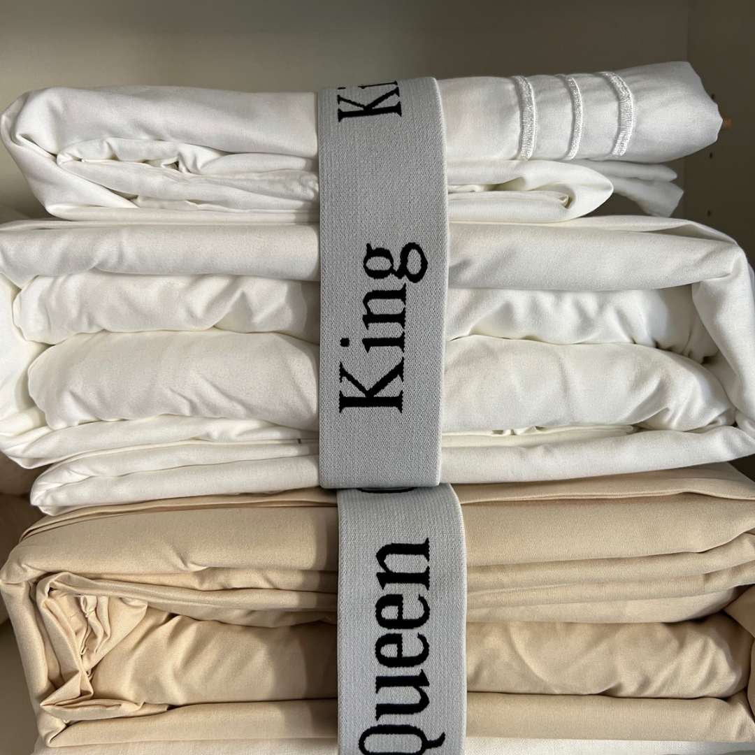 Twin Bed Sheet Organizer Bands – 4 Pack Elastic Straps For Neat Sheet Storage