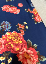 Blue Floral & Heather Grey