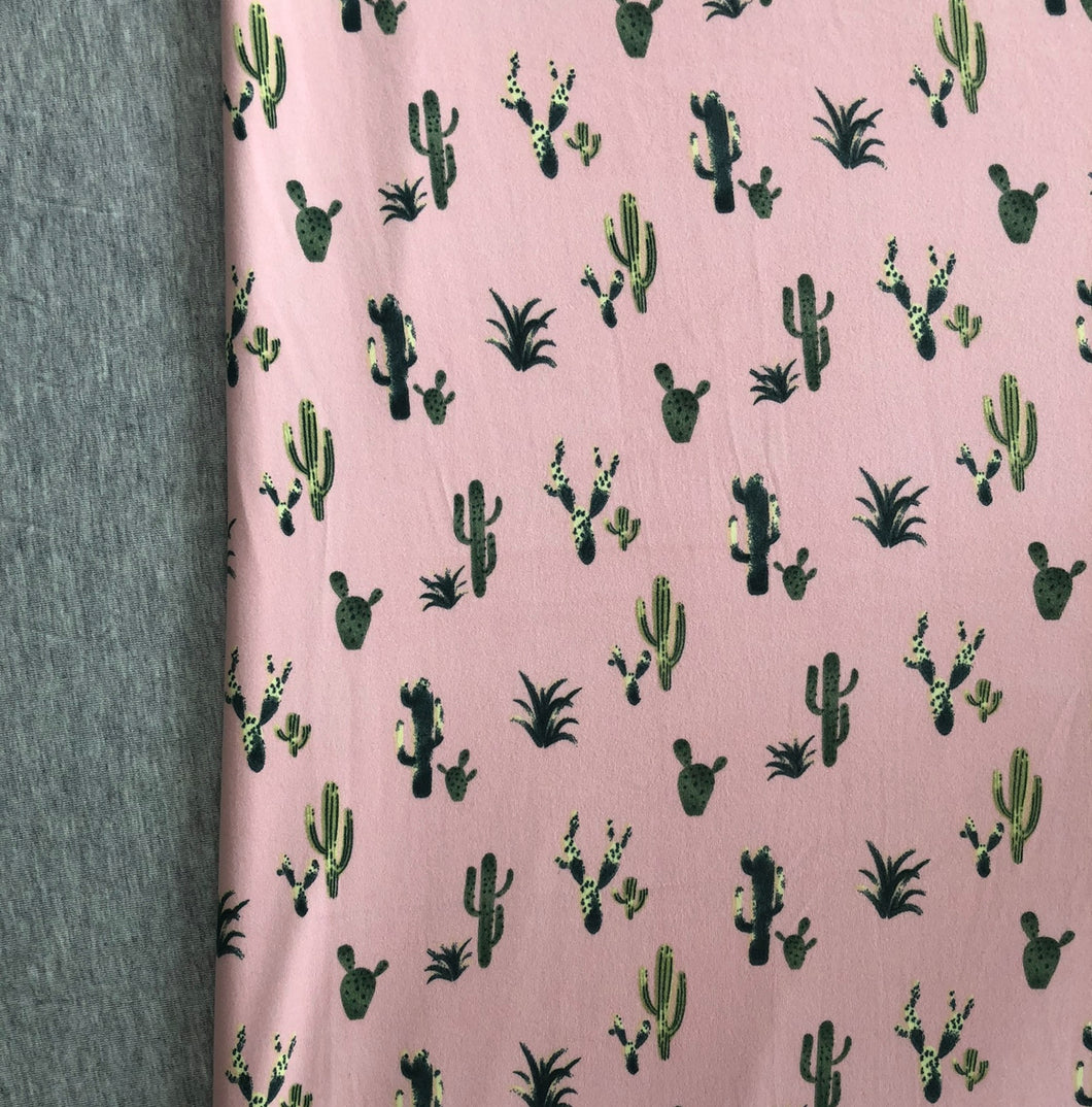 XL Pink Cactus & Heather Grey