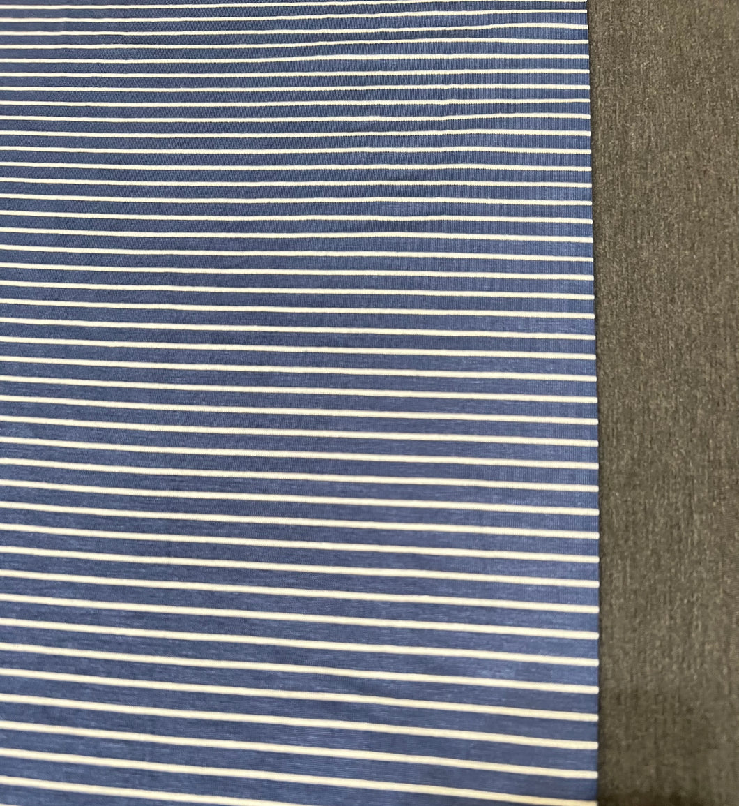 XL Blue/White Stripe & Charcoal Grey