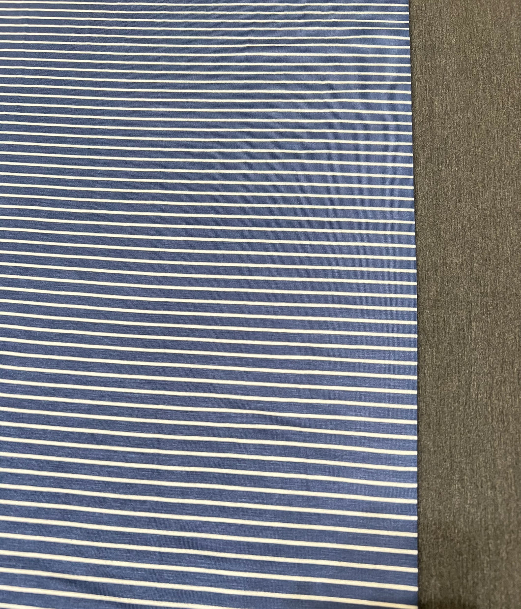 Blue/White Stripe & Charcoal Grey