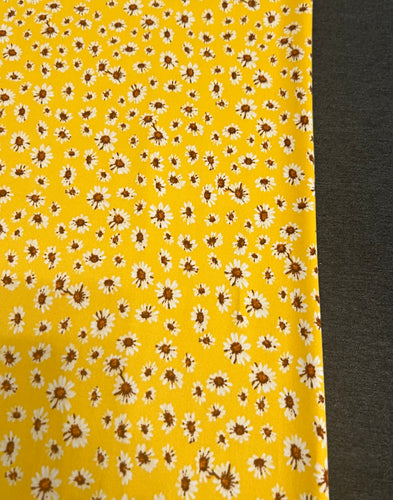 Baby Ditsy Yellow Floral and Charcoal