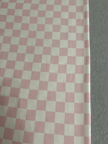 BABY-Pink/White Checker & Heather Grey