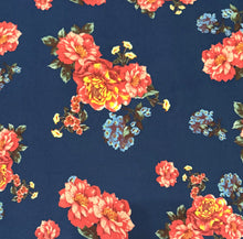 Blue Floral & Charcoal Grey