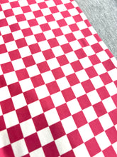 NEW XL Hot Pink Checkers & Heather Grey