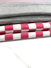 Hot Pink White Checkers & Heather Grey