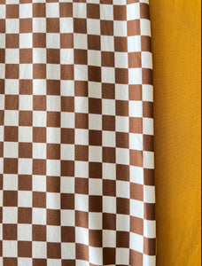 XL Cocoa Checkered & Mustard