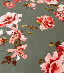 XL Sage Floral & Grey