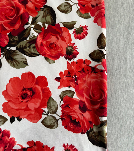 XL Red Floral & Heather Grey