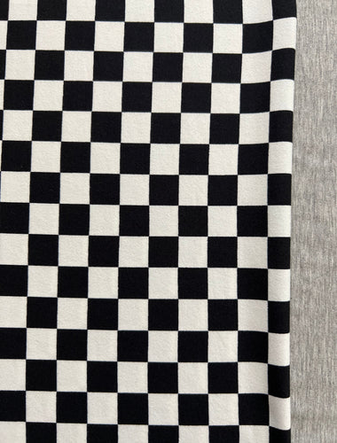 BABY-Black & White Checkers & Heather Grey