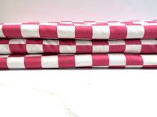 NEW XL Hot Pink Checkers & Heather Grey