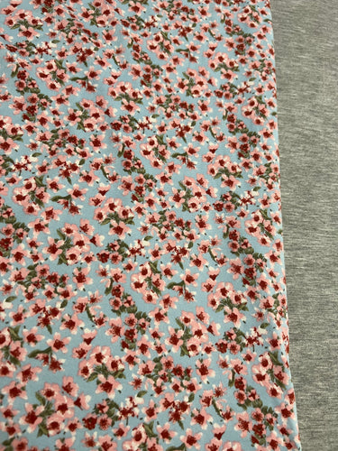 Pink floral & Heather Grey