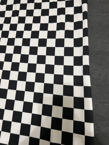 Black/White Checkered & Charcoal Grey