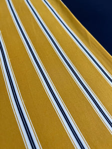 NEW XL Yellow Stripe & Navy