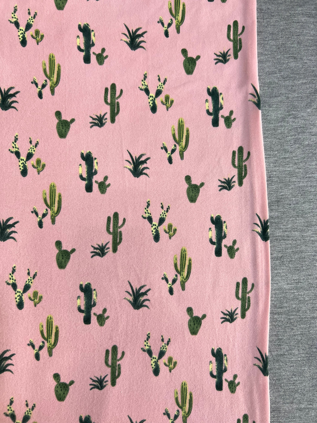BABY-Pink Cactus & Heather Grey