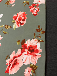 XL Sage Floral & Grey