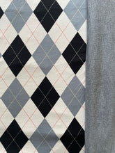 XL Black & Grey Argyle & Heather Grey