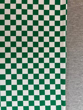 Checkered Green & Heather Grey