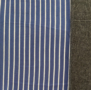 XL Denim & White Stripe with Grey