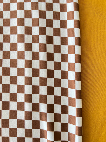 New Cocoa Checkered & Mustard
