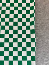 Checkered Green & Heather Grey