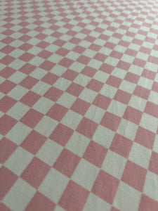 NEW XL Pink/White Checkered & Heather Grey