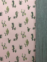 Pink Cactus with Heather Grey