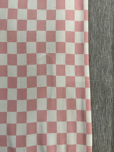 XL Pink/White Checkered & Heather Grey