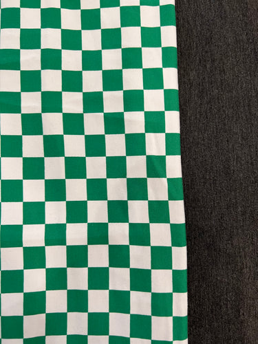 New Green/White Checkered & Charcoal Grey