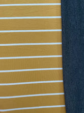 (NEW) Mustard/White Stripe & Charcoal Grey