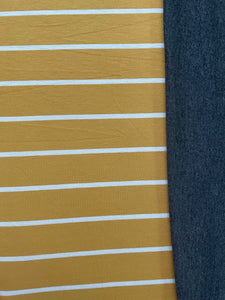 (NEW) Mustard/White Stripe & Charcoal Grey