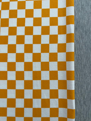NEW Mustard/White Checkered & Heather Grey