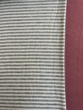 Grey & White Stripe/ Blush