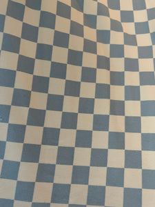 XL Blue Checkered & Dusty Blue