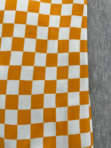 NEW XL Yellow/White Checkered & Heather Grey