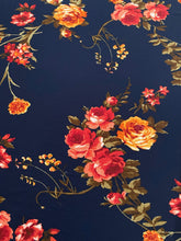 XL Navy Floral/Heather Grey