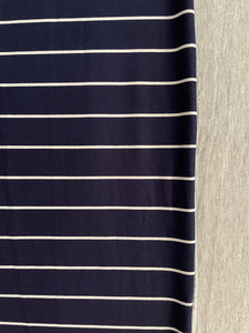 Xtra Large Navy/White Stripe with Heather Grey