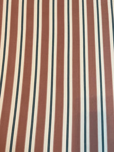 Rose Ocean Vertical Stripes & Dusty Blue