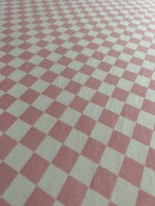 NEW Pink/White Checkered & Heather Grey