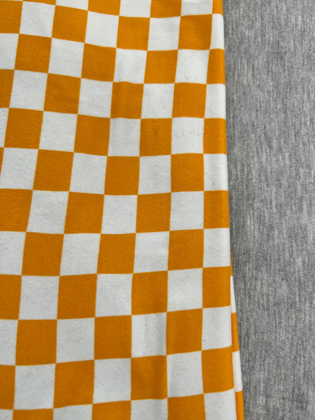 New Yellow/White Checkered & Heather Grey