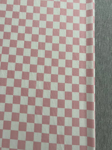 NEW XL Pink/White Checkered & Heather Grey