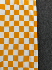 NEW XL Yellow/White Checkered & Charcoal Grey